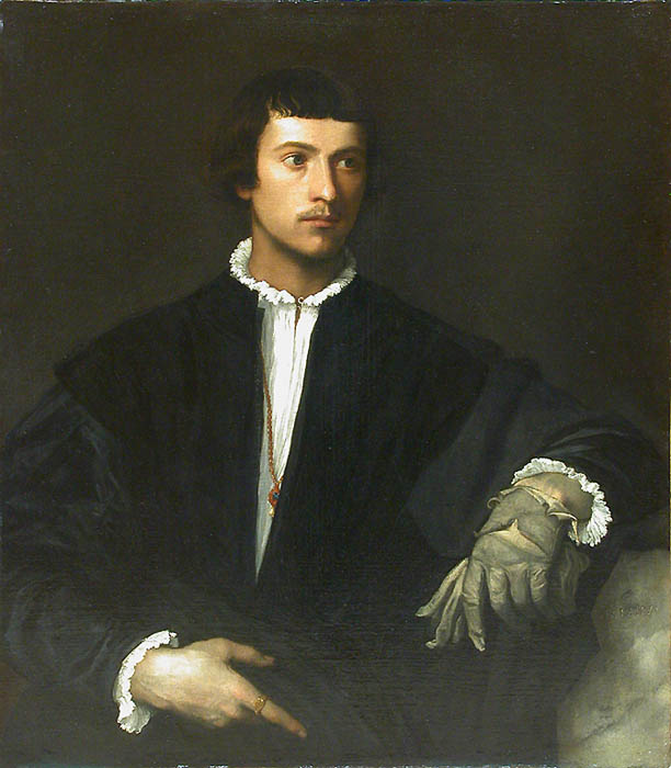 Man with a Glove painting - Titian Man with a Glove art painting